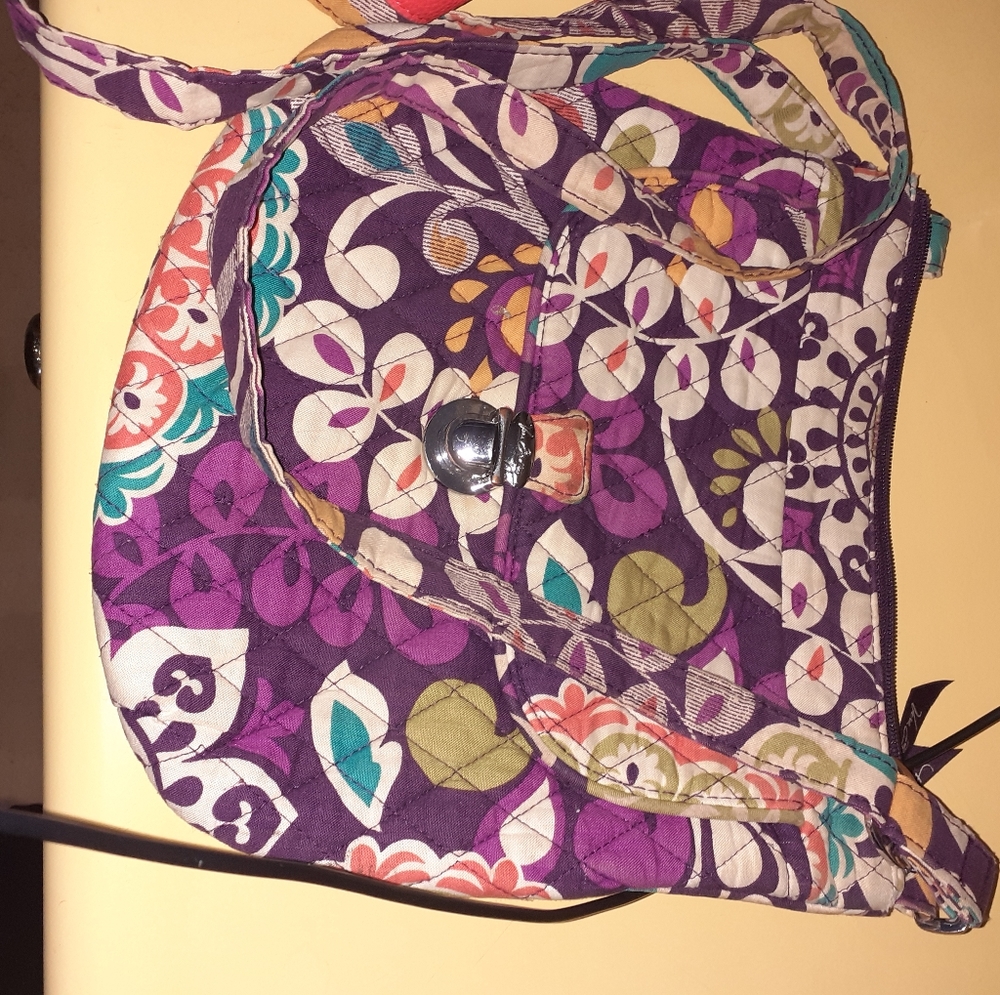 Vera Bradley handbag satchel classic Plum Quilted